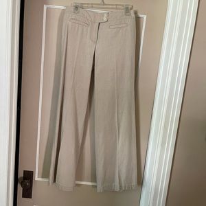Linen blend wide leg pants.